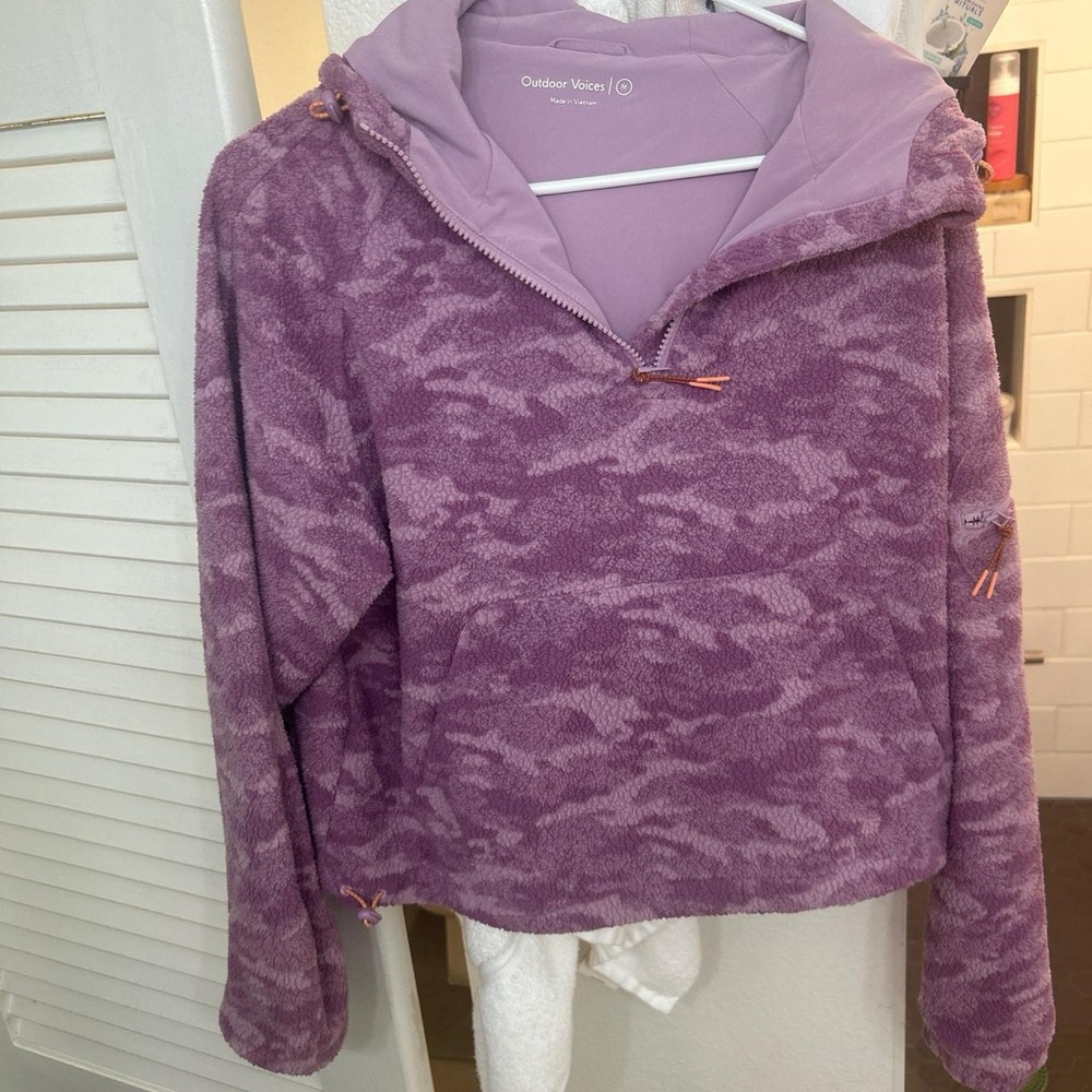 Purple Fleece Pullover for Women